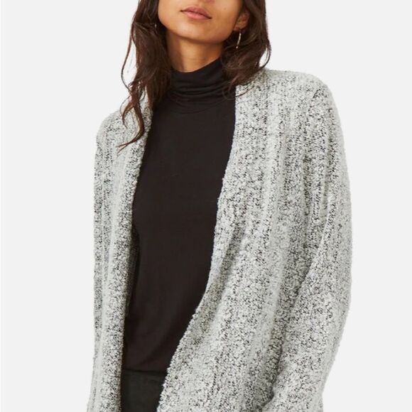 Vince Camuto - Womens Open Front Long Cardigan Sweater. Color — Silver Heather - Picture 1 of 6